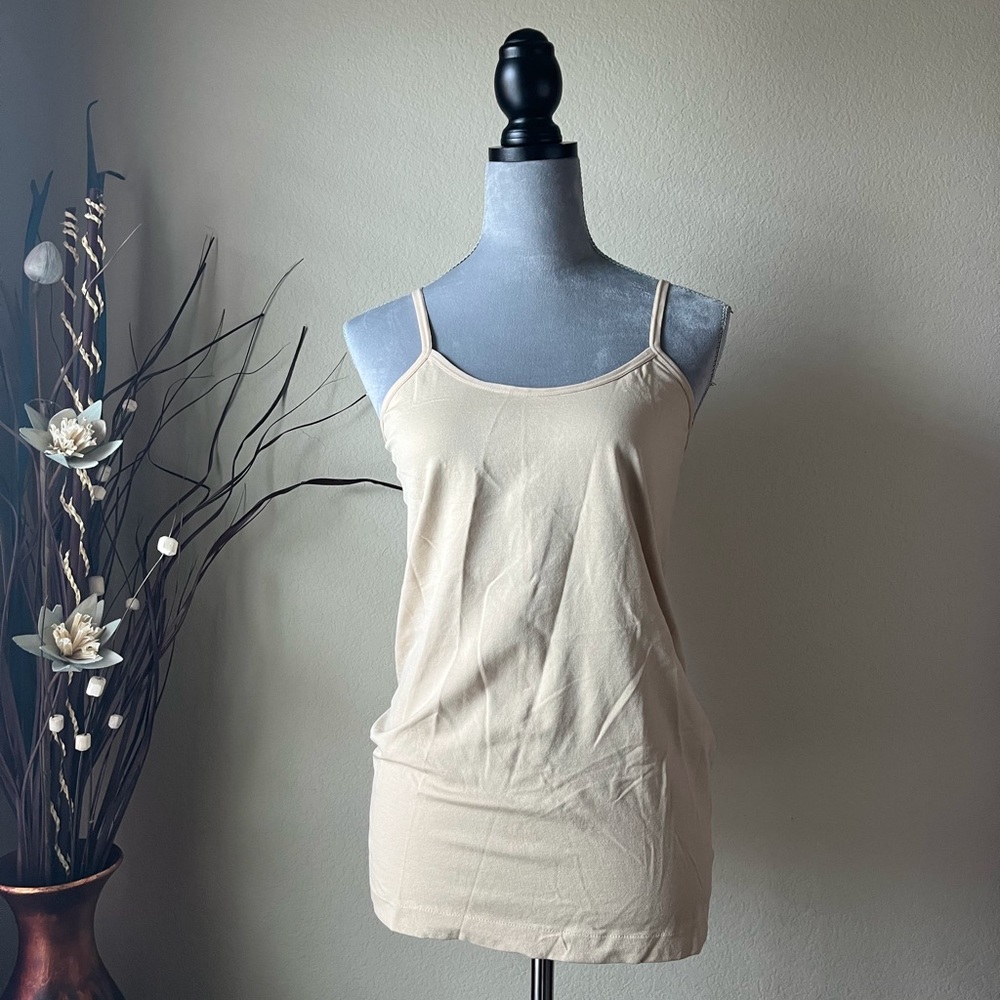 “ONESTEPUP” Cream Cami Tank Top